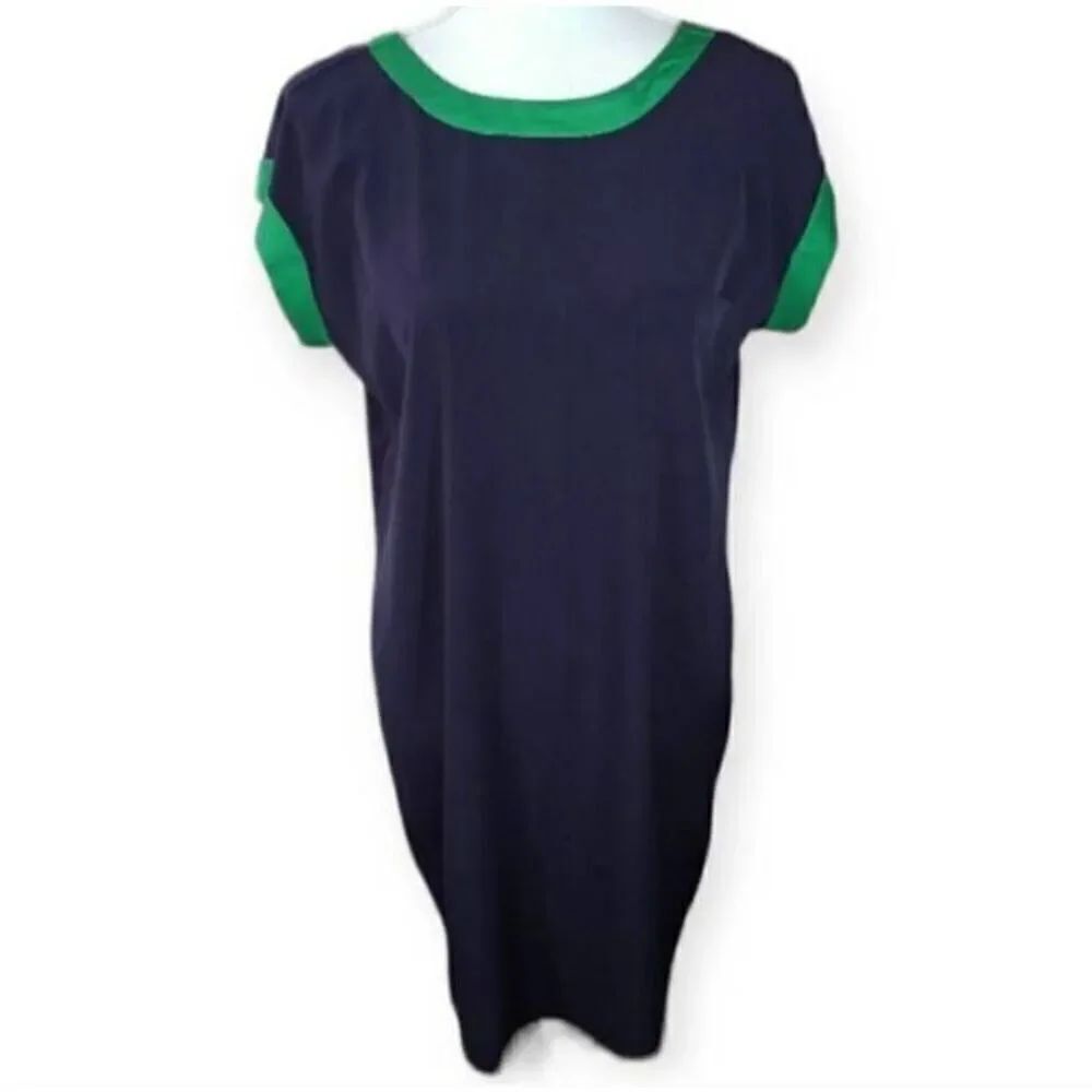 CHARMING CHARLIE NAVY & GREEN DRESS SZ.M EUC.